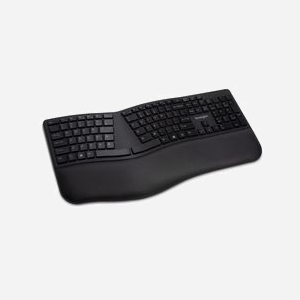 Kensington K75401DE : Clavier Ergonomique Universel, QWERTZ Allemand, Sans Fil + USB, Portée 10m, Bluetooth 4.2 BLE, Résistant aux éclaboussures
