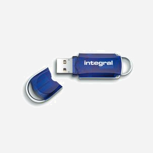 Integral Courier INFD16GBCOU : Clé USB 2.0 16 Go Type-A, Lecture 12 Mo/s, Ecriture 3 Mo/s, Compatible Windows/macOS/Linux, Bleu/Argent