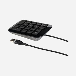 Targus AKP10EU Pavé Numérique USB Noir/Gris, 19 Touches, Câble 0.91m, Inclinaison Ergonomique, Compatible PC/Mac/Netbook, 84x125x28mm, 130g - Miniature 2