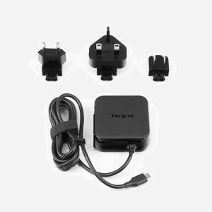Targus APA95EU Chargeur Secteur Universel USB-C 45W - Sorties 5/9/15/20V, câble 1.8m, adaptateurs EU/UK/US/AU, protection surtension, noir - Miniature 1