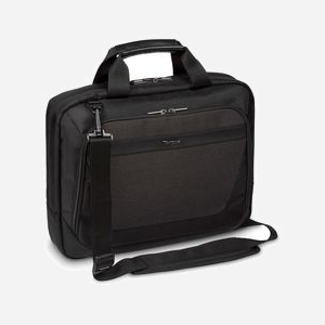 Targus TBT913EU Malette City Smart 12-14" Noir/Gris Polyuréthane, Compartiment 349x25x249mm, Poche Avant, Sangle d'Épaule Amovible, 370x360x64mm, 610g - Miniature 1