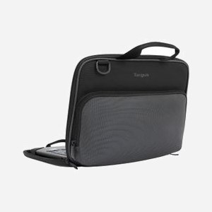Targus TED006GL Sacoche/Attaché-case pour Chromebook jusqu'à 11.6" (29.5cm), Polyuréthane Noir/Gris, Poche Avant, Sangle Épaule Amovible, 330x260x50mm, 380g - Miniature 3
