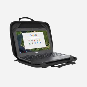 Targus TED006GL Sacoche/Attaché-case pour Chromebook jusqu'à 11.6" (29.5cm), Polyuréthane Noir/Gris, Poche Avant, Sangle Épaule Amovible, 330x260x50mm, 380g - Miniature 4