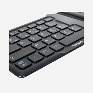 Targus AKF003FR Clavier Bluetooth 5.1 AZERTY Français Mini Noir, Autonomie 36h, Recharge Micro-USB, Compatible Windows, macOS, Android, iOS - Miniature 2