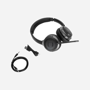 Targus AEH104GL Casque Arceau Binaural Noir, Bluetooth 5.0, USB Type-C, Microphone Omnidirectionnel, Autonomie 16h, 160g, Compatible Windows/macOS - Miniature 2