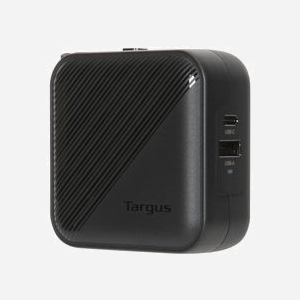 Targus APA803GL Chargeur Secteur Universel 65W Power Delivery, 1x USB-A 2.0, 1x USB-C, Protections Sur-courant/Tension/Charge/Chauffe, Noir