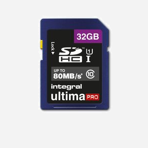 Integral ULTIMAPRO SDHC/XC 32Go UHS-I U1 Classe 10 - Carte Flash SD 80Mo/s Lecture - FAT32 - 24x32x2.1mm - Miniature 1