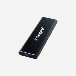 Integral SSD Portable SlimXpress 500Go NVMe Thunderbolt 3 USB-C 3.2 Gen 2 (1050/1000 Mo/s) Boîtier Aluminium Noir, Compatible Windows/macOS/Linux
