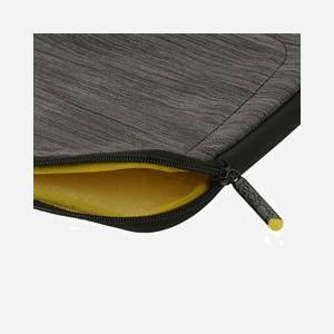 Techair Housse Néoprène Motif Noir 17.3" (43.9cm) avec Fausse Fourrure & Mousse, Compartiment PC 420x300x20mm, Fermeture Zippée, 315x435x30mm, 280g - Miniature 2