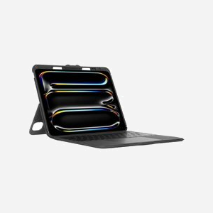 Targus THZ989UK : Clavier QWERTY Anglais UK Bluetooth 5.0 avec Trackpad et Rétroéclairage pour iPad Pro 13" (M4), Noir, Coque TPU résistante, Autonomie 120j - Miniature 2