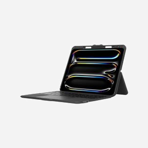 Targus THZ989UK : Clavier QWERTY Anglais UK Bluetooth 5.0 avec Trackpad et Rétroéclairage pour iPad Pro 13" (M4), Noir, Coque TPU résistante, Autonomie 120j - Miniature 3