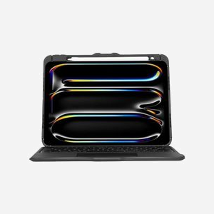 Targus THZ988UK VersaVu Clavier QWERTY Anglais UK Bluetooth pour iPad (M4) 13" avec Trackpad, Rétroéclairage ajustable, TPU Noir, Résistance chutes 1.2m - Miniature 1