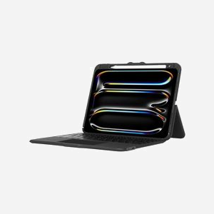 Targus THZ988UK VersaVu Clavier QWERTY Anglais UK Bluetooth pour iPad (M4) 13" avec Trackpad, Rétroéclairage ajustable, TPU Noir, Résistance chutes 1.2m - Miniature 3