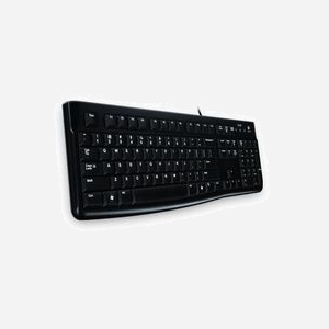 Logitech K120 - Clavier USB QWERTZ Filaire, Résistant aux Éclaboussures (60ml), Durée de Vie 10M frappes, Compatible Windows/Linux, Noir, Câble 1.5m - Miniature 1