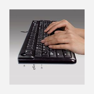 Clavier USB Logitech K120 QWERTY US International, Longueur de câble 1.5m, Résistant aux éclaboussures (60ml), Compatible Windows/Linux, Noir, Dimensions 155x450x23.5mm - Miniature 5