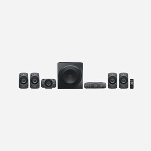 Logitech Z906 Système de haut-parleurs surround 5.1 500W RMS, Certification THX, Décodeur Dolby Digital/DTS, Entrées Optique/Coaxiale/RCA/3.5mm - Miniature 5