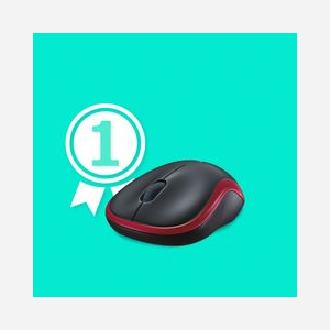 Logitech M185 Souris Optique sans Fil 2.4 GHz, 1000 DPI, 3 Boutons, Ambidextre, Portée 10m, Nano Récepteur USB-A, Compatible Windows/macOS/Linux, Noir/Rouge - Miniature 3