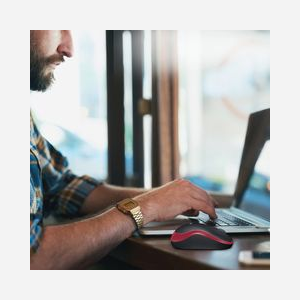 Logitech M185 Souris Optique sans Fil 2.4 GHz, 1000 DPI, 3 Boutons, Ambidextre, Portée 10m, Nano Récepteur USB-A, Compatible Windows/macOS/Linux, Noir/Rouge - Miniature 4