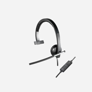 Logitech 981-000514 Casque Filaire USB Type-A Mono Arceau Supra-aural Noir/Argent - Micro Boom Bidirectionnel, 50-10000Hz, Windows/macOS/Linux