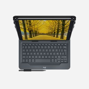 Logitech Universal Folio AZERTY - Clavier Bluetooth 3.0 pour Tablettes 9-10" (iPad, Android, Windows) - Batterie 2 ans - Noir - Réf. 920-008338