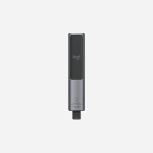 Logitech 910-005166 Télécommande Bluetooth/RF Gris, USB, LiPo 85mAh, Portée 30m, Windows/macOS, Aluminium/Plastique, Mini Récepteur USB