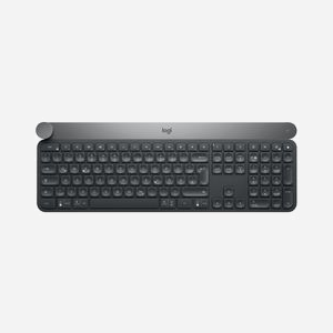 Logitech Craft 920-008496 Clavier QWERTZ Allemand RF sans fil + Bluetooth, Rétroéclairage, Batterie 1500 mAh, Compatible Windows/macOS, Noir/Gris