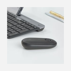 Souris sans fil Logitech Pebble M350 Graphite - 1000 DPI Optique - Bluetooth/RF 2.4GHz - Ambidextre - 3 Boutons - Pile AA 18 mois - Compatible Windows/macOS/Linux/Android/ChromeOS - Miniature 3