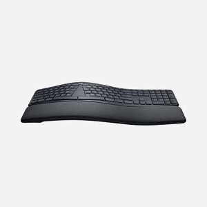 Logitech ERGO K860 Graphite - Clavier QWERTZ sans fil (RF/Bluetooth 5.0), portée 10m, ergonomique courbé, repose-poignets, 2xAAA, compatible Windows/macOS/Linux/ChromeOS - Miniature 3