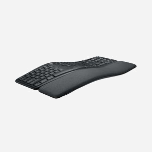 Logitech ERGO K860 Graphite - Clavier QWERTZ sans fil (RF/Bluetooth 5.0), portée 10m, ergonomique courbé, repose-poignets, 2xAAA, compatible Windows/macOS/Linux/ChromeOS - Miniature 4