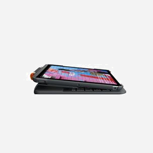 Logitech Slim Folio Graphite - Clavier AZERTY Bluetooth LE pour iPad (7ème/8ème génération) - Touches 1.7cm, course 1.5mm, autonomie 3 ans, rangement stylo. - Miniature 4