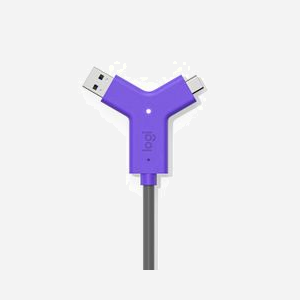 Logitech Swytch - Liaison USB A/C pour visioconférence 4K, compatible Windows 10/macOS X 10.15, pour salles Microsoft Teams/Zoom Rooms