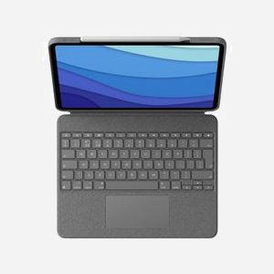 Logitech Combo Touch QWERTY Gris Oxford pour iPad Pro 12.9" (5ème et 6ème génération), Trackpad intégré, Rétroéclairage ajustable, Connecteur Smart Connector
