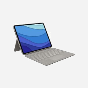 Logitech Combo Touch Sable pour iPad Pro 12.9" (5e/6e génération) - Clavier QWERTY avec Trackpad, Rétroéclairage Ajustable, Smart Connector