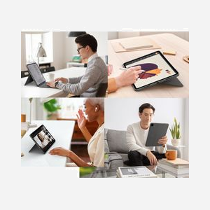 Logitech Combo Touch Oxford Grey - Clavier QWERTY US International avec Trackpad pour iPad Pro 12.9" (5ème & 6ème génération), Smart Connector, Rétroéclairage - Miniature 3