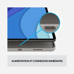 Logitech Combo Touch 920-010258 Sable - Clavier QWERTY US International avec Trackpad pour iPad Pro 12.9" (5ème et 6ème génération) Smart Connector - Miniature 5