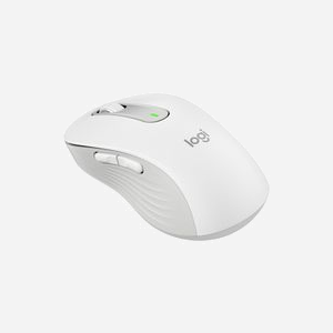 Logitech Signature M650 L - Souris Optique 4000 DPI RF sans fil + Bluetooth - 5 Boutons - Scroll Vertical - Autonomie 24 mois - Blanc - Compatible Windows, macOS, Linux, Android, iPadOS