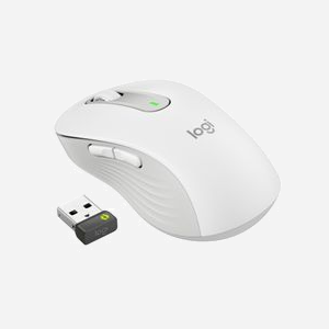 Logitech Signature M650 L for Business Blanc - Souris Optique 4000 DPI RF sans fil + Bluetooth, 5 Boutons, Pile AA 24 mois, Windows/macOS/Linux/Android/iOS - Miniature 3