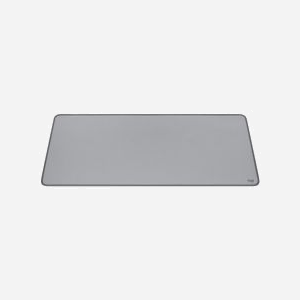 Logitech Desk Mat 956-000052 : Tapis de bureau 700x300x2mm, surface monochromatique grise, nylon/polyester/caoutchouc, base antidérapante et rebords cousus - Miniature 4