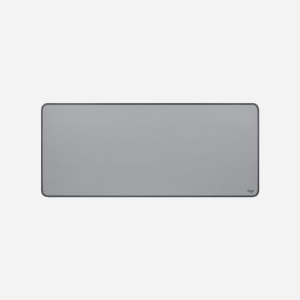 Logitech Desk Mat 956-000052 : Tapis de bureau 700x300x2mm, surface monochromatique grise, nylon/polyester/caoutchouc, base antidérapante et rebords cousus - Miniature 5