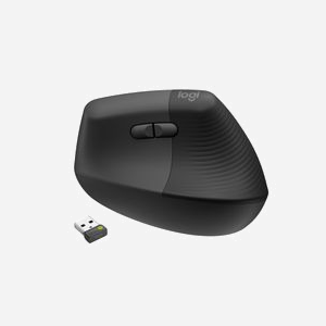 Logitech Lift for Business Graphite - Souris Ergonomique Verticale sans Fil RF + Bluetooth 4000 DPI - 4 Boutons Programmables - Autonomie 24 Mois - Miniature 1