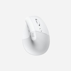 Logitech Lift Vertical - Souris Optique 4000 DPI RF Sans Fil + Bluetooth, 4 Boutons Programmables, Design Droitier Ergonomique, Pile AA, Blanc - Miniature 3