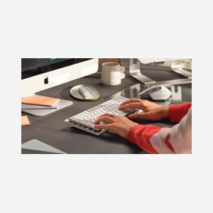 Logitech 920-010795 Clavier Bureau Bluetooth AZERTY Français Gris/Blanc, Switch Mécanique Tactile, Rétroéclairage LED Blanc, Batterie 1500mAh - Miniature 5