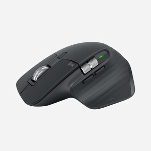 Logitech MX Master 3S Souris Graphite: Laser 8000 DPI, RF sans fil/Bluetooth, 7 Boutons Programmables, Batterie 500mAh, Compatible Windows/macOS/Linux/Android/iOS - Miniature 3