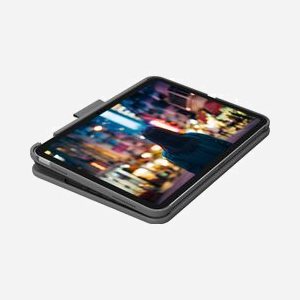 Logitech Slim Folio Oxford Grey - Étui Clavier AZERTY Bluetooth LE pour iPad (10th gen) - Touches Raccourcis iPadOS, Angles 58°/10°, Porte-Stylet - Miniature 3