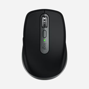 Logitech MX Anywhere 3S for Mac - Souris Laser 8000 DPI RF sans fil + Bluetooth - 6 Boutons - Batterie 500mAh - macOS/iPadOS - Graphite/Noir - 99g