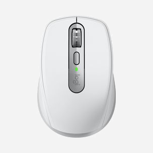 Logitech MX Anywhere 3S for Mac - Souris Laser 8000 DPI RF sans fil + Bluetooth, 6 boutons, Darkfield, batterie 500mAh, USB-C, macOS/iPadOS, Argent/Blanc - Miniature 1