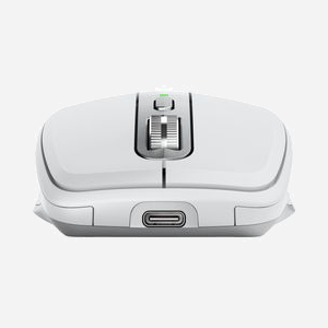 Logitech MX Anywhere 3S for Mac - Souris Laser 8000 DPI RF sans fil + Bluetooth, 6 boutons, Darkfield, batterie 500mAh, USB-C, macOS/iPadOS, Argent/Blanc - Miniature 3