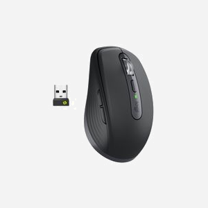 Logitech MX Anywhere 3S for Business - Souris Laser 8000 DPI RF sans fil/Bluetooth, 6 Boutons Programmables, Batterie 500 mAh, Graphite, Windows/macOS/Linux/Android/iOS - Miniature 3