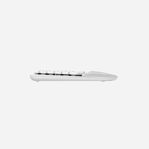 Logitech Wave Keys - Clavier Bureau Sans Fil RF + Bluetooth, QWERTZ Allemand, Mémoire 256 Ko, Portée 10m, Compatible Windows/macOS/Linux/Android/ChromeOS