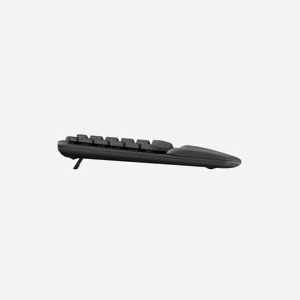 Logitech Wave Keys - Clavier ergonomique sans fil AZERTY, membrane, Bluetooth/RF, repose-poignets, graphite, portée 10m, compatible Windows/macOS/Android/ChromeOS - Miniature 2
